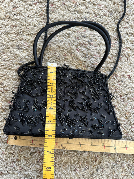 Bijoux Terner Black Beaded Purse