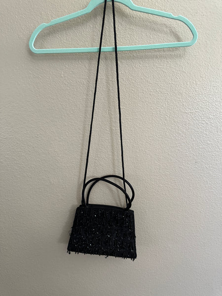 Bijoux Terner Black Beaded Purse