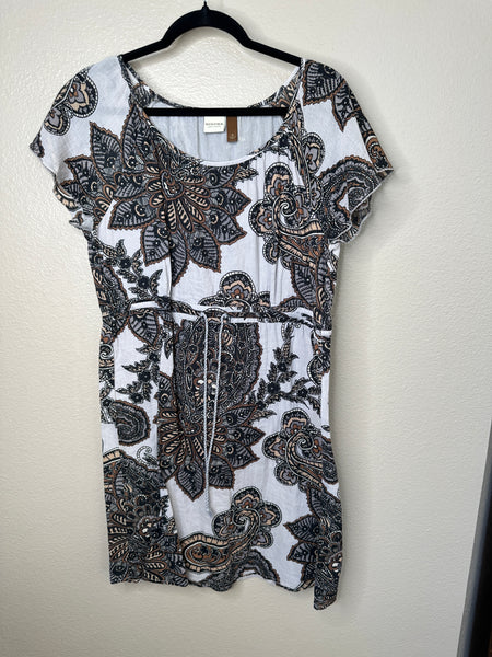 Sonoma Women's White/Black Dress Size M