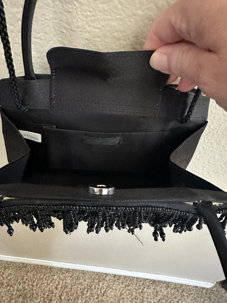 Bijoux Terner Black Beaded Purse