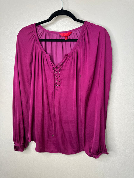 Jennifer Lopez Women's Pink Blouse Size X-Small