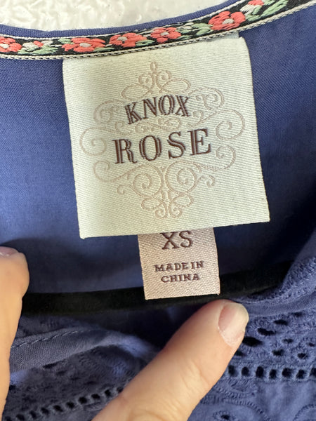 Knox Rose Women's Blue Blouse Size X-Small