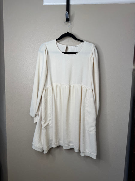 By The River Women's Cream Dress Size L