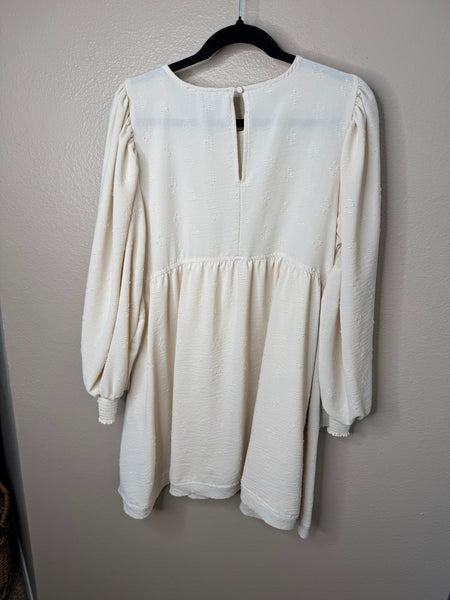 By The River Women's Cream Dress Size L