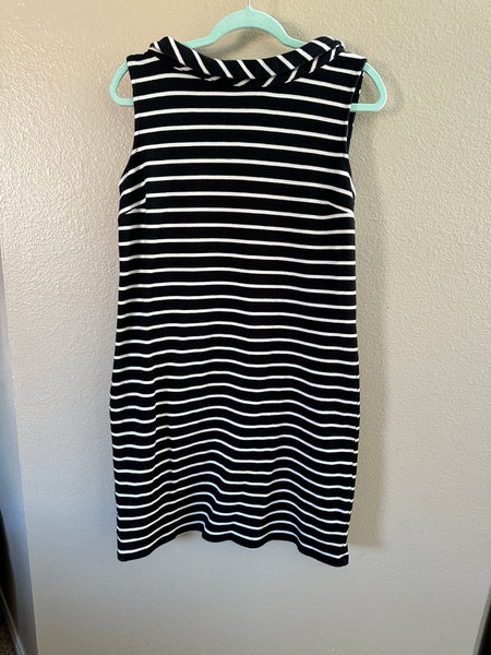 Talbots Black and White Dress