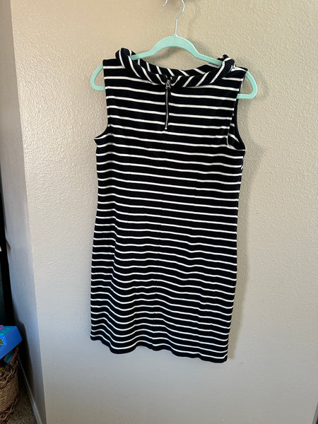 Talbots Black and White Dress