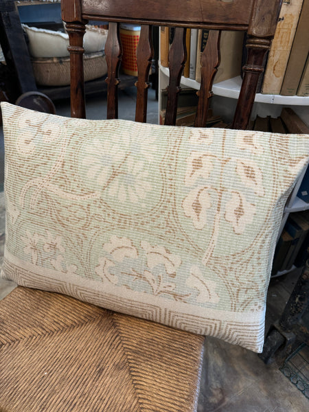 24"L x 16"H Cotton Chenille Distressed Print Lumbar Pillow