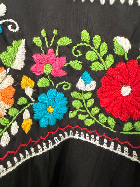 Women's Black Embroidered Blouse