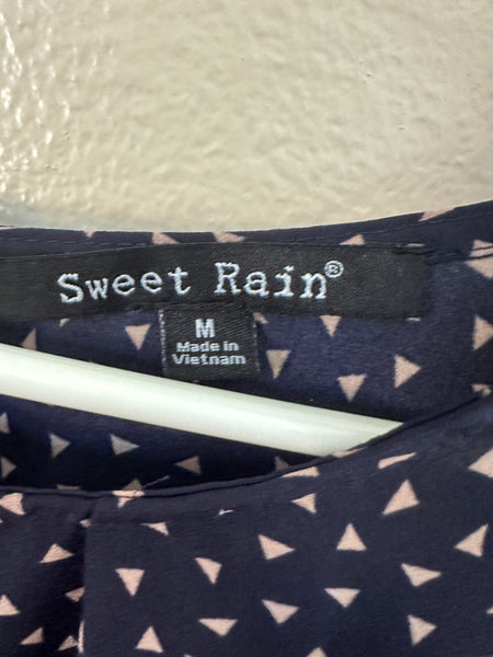 Sweet Rain Navy Blue Blouse