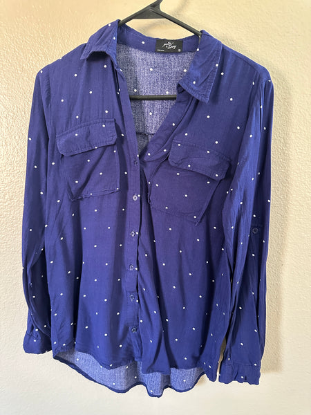 Milk & Honey Blue Blouse