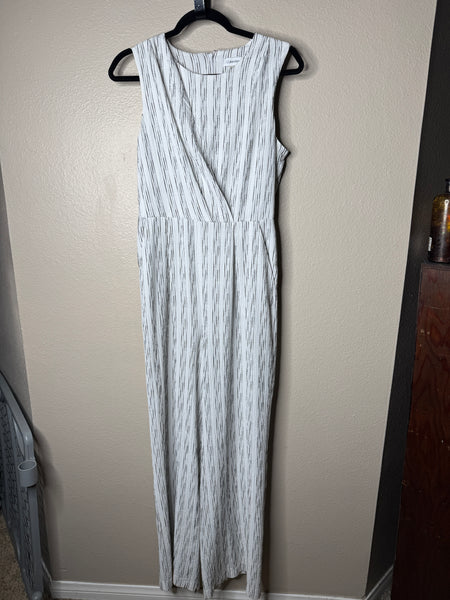 Calvin Klein Women's White Pantsuit Size 8