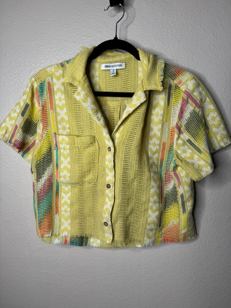 Urban Outfitters Women's Yellow Blouse Size S