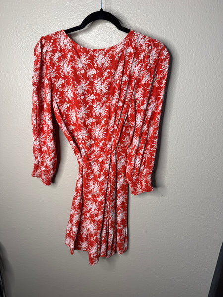 American Eagle Women's Red/Orange Dress Size S