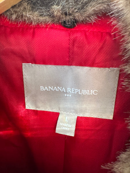 Banana Republic Women's Red Coat Size L