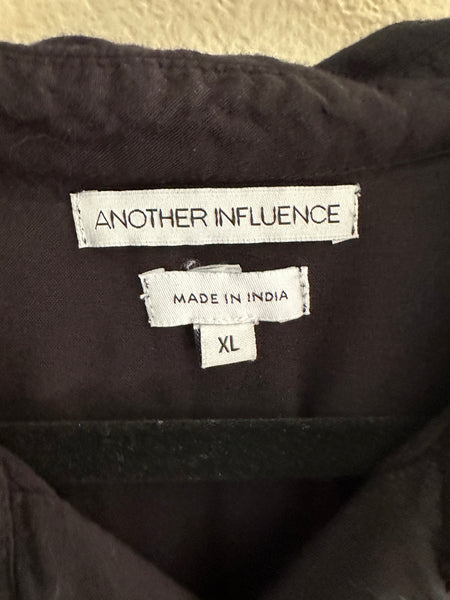 Another Influence Black Mens Dress Shirt