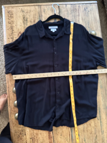 Another Influence Black Mens Dress Shirt