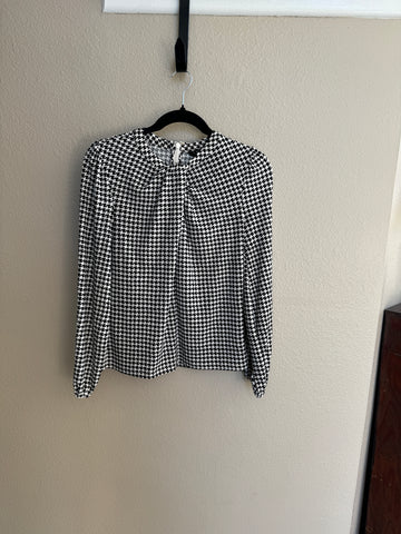 Lauren Ralph Lauren Houndstooth Twist Blouse