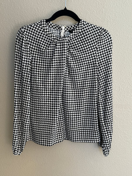 Lauren Ralph Lauren Houndstooth Twist Blouse