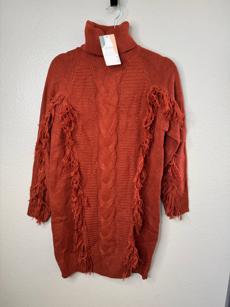 NWT-BTFBM Women's Rust Sweater Dress