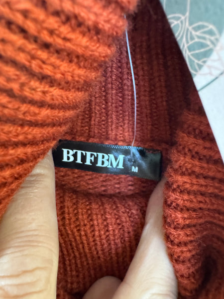 NWT-BTFBM Women's Rust Sweater Dress Size M