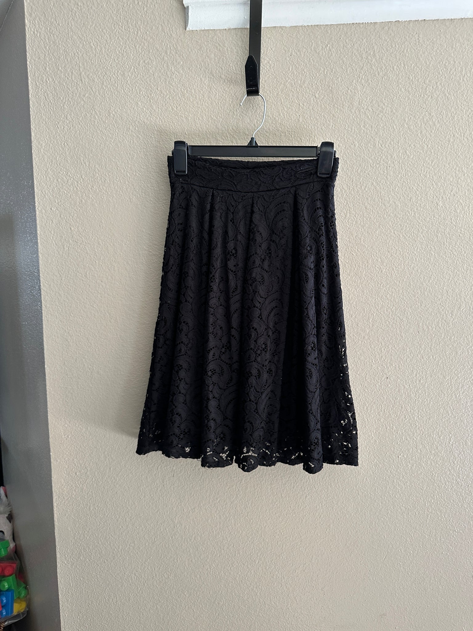 See You Monday Black Lace Skirt