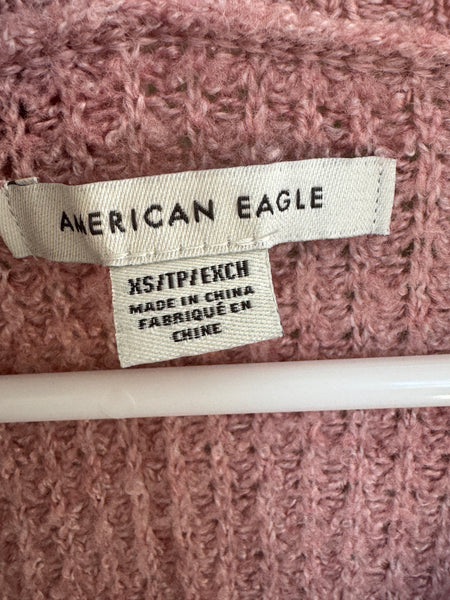 American Eagle Pink Long Sweater