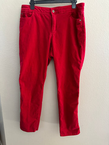 Dana Buchman Red Velour Pants