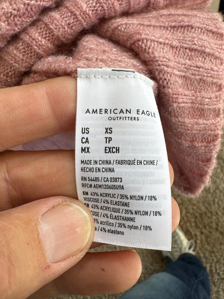 American Eagle Pink Long Sweater