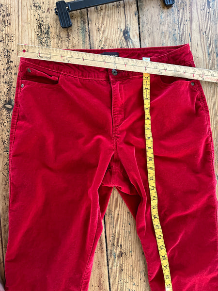 Dana Buchman Red Velour Pants