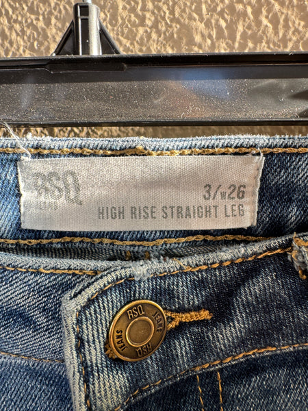 RSQ Women's High Rise Straight Jeans Size 3/26