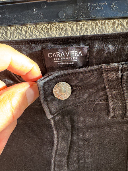 Caravera Los Angeles Women's Black/Gray Cargo Jeans Size M