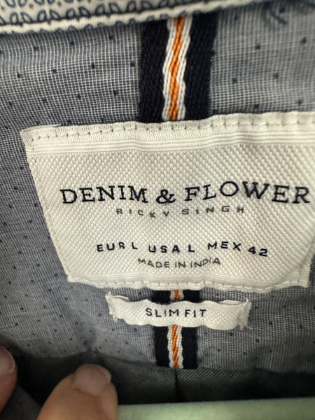 Denim & Flower Men's Dress Shirt