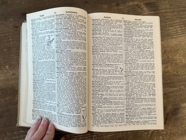 1951 Thorndike Barnhart Dictionary pages 92-93