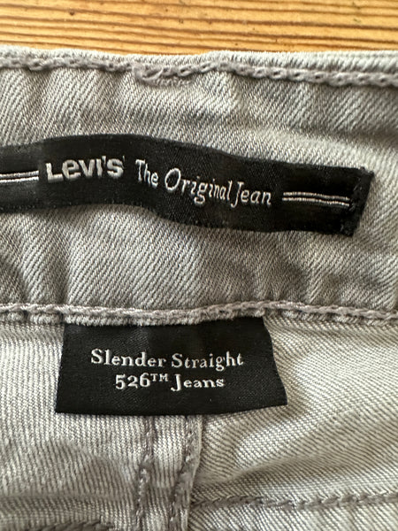 Levis 526 Slender Straight Gray Jeans