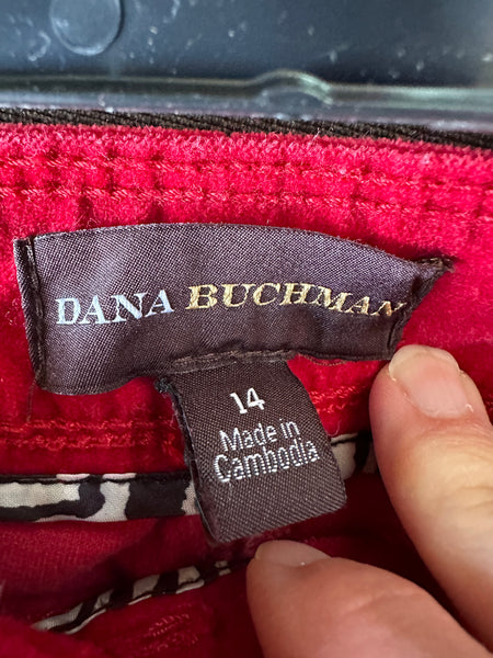 Dana Buchman Red Velour Pants