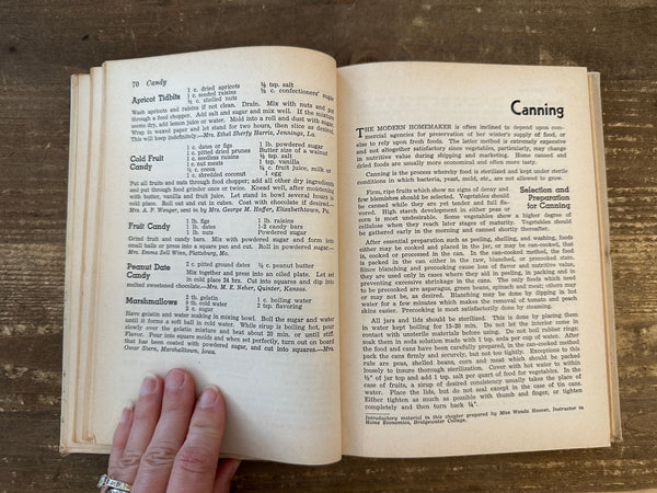 1948 Inglenook Cookbook inside pages