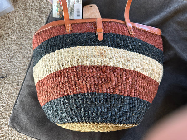 Kenyan Woven Tote Bag/Traditional