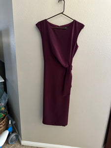 Tahari Cap Sleeve Side Tie Dress