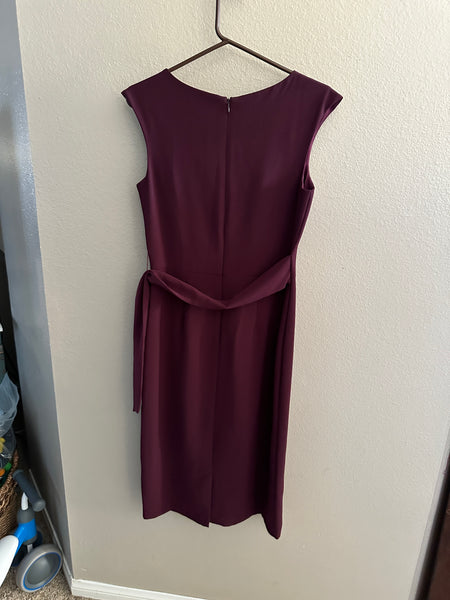 Tahari Cap Sleeve Side Tie Dress