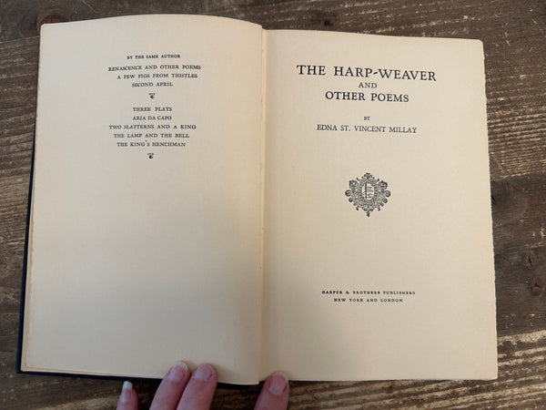1923 the Harp-Weaver and Other Poems title page