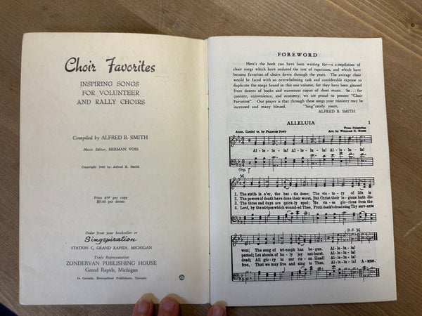 1948 Choir Favorites title page