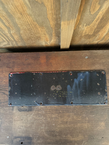 Antique 1914 CA State Red License Plate back