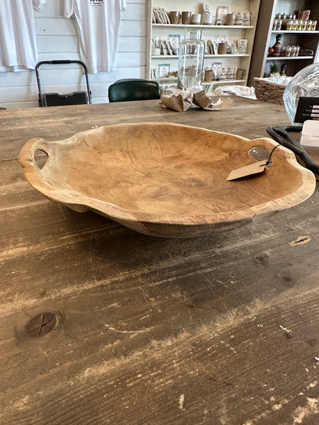 Teak Wood Bowl with Handle