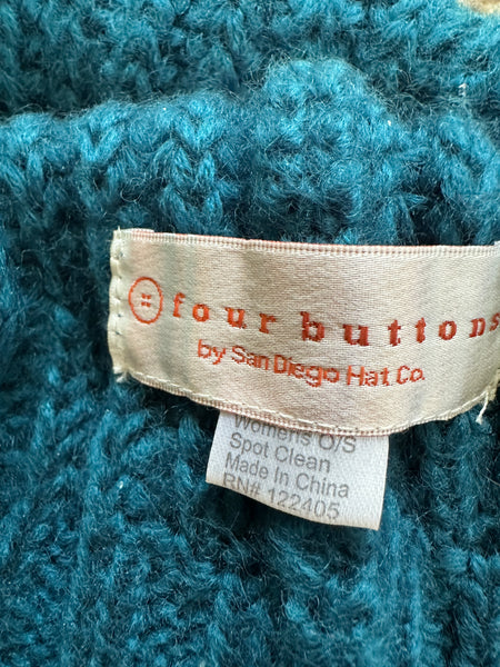 Four Buttons By San Diego Hat Co Blue Beanie