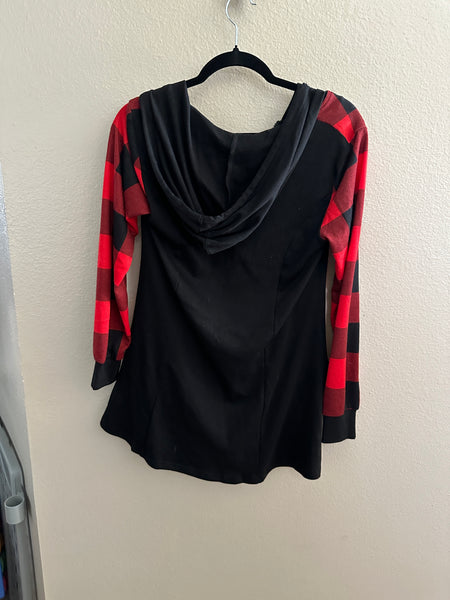 Vivilli Red & Black Long Sleeve Blouse-NWT