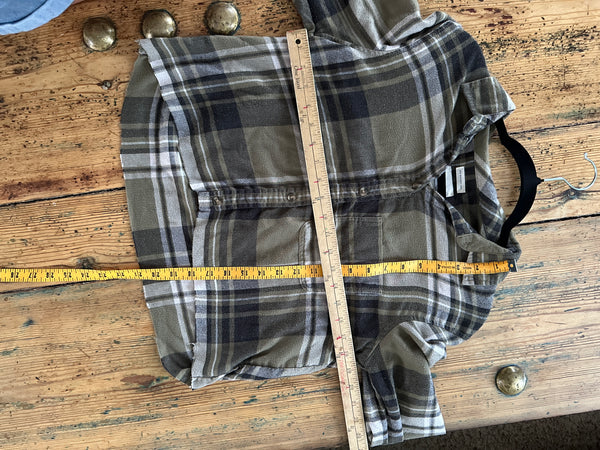 American Eagle Boyfriend Green Flannel