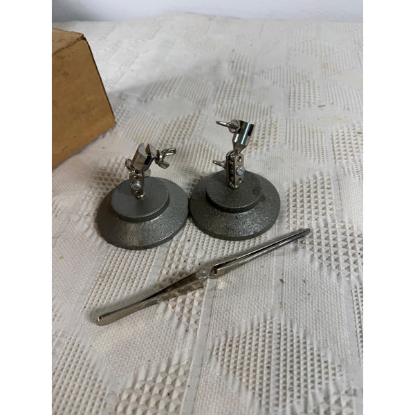HR Superior Peer Third Hand Soldering Stand Pair w Adjustable Clamps and Tweezer