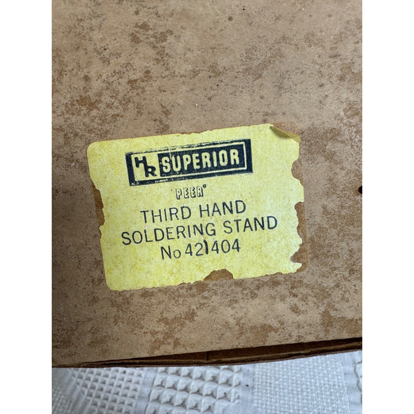 HR Superior Peer Third Hand Soldering Stand Pair w Adjustable Clamps and Tweezer
