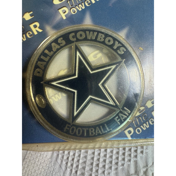 Vintage Dallas Cowboys Magnetic Fan Badge Power Pin NFL Licensed 1990s NIB