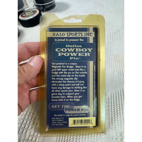 Vintage Dallas Cowboys Magnetic Fan Badge Power Pin NFL Licensed 1990s NIB